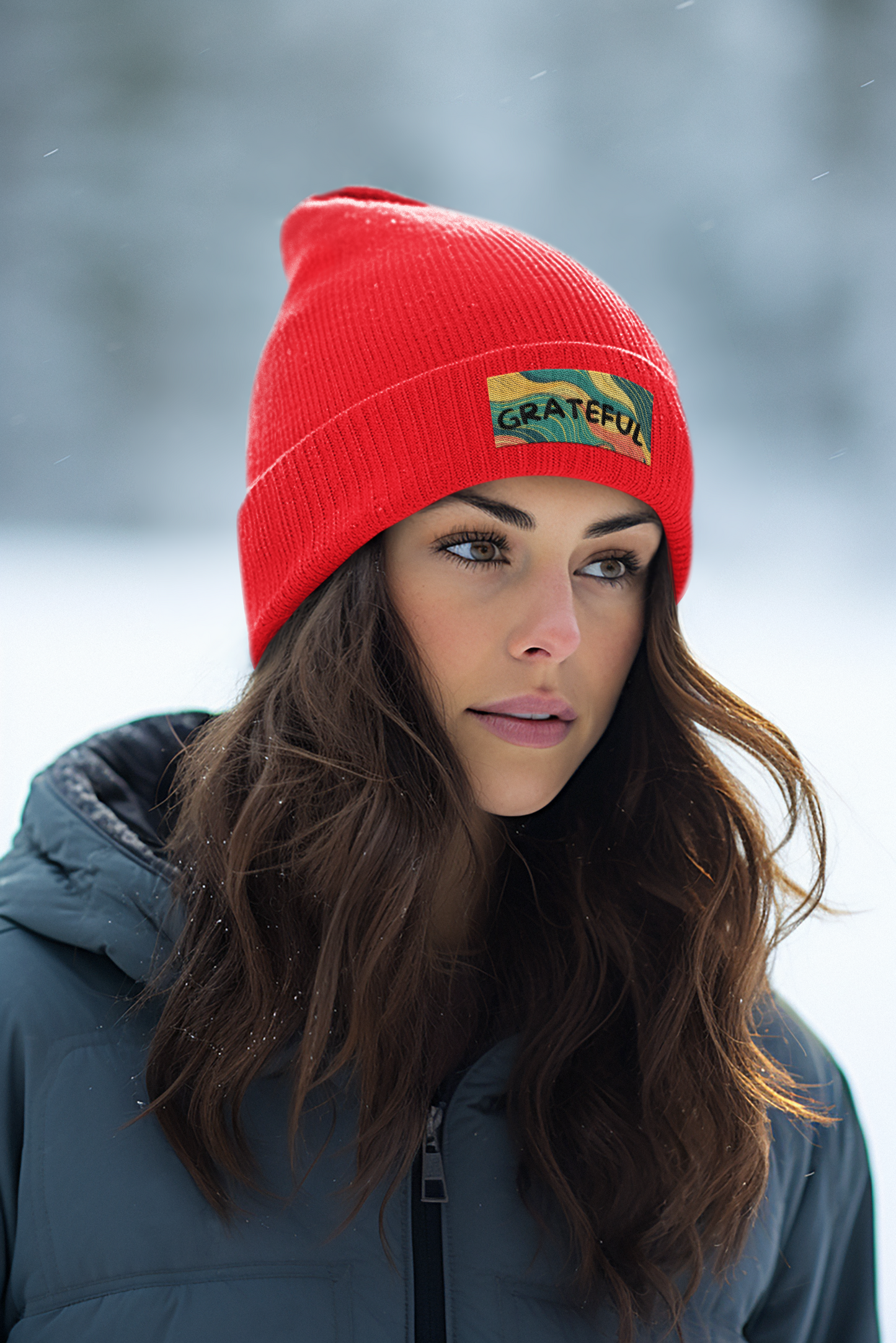 Grateful Embroidered Cuffed Beanie – Thoughtful Gift for Friends | Shop With Ara