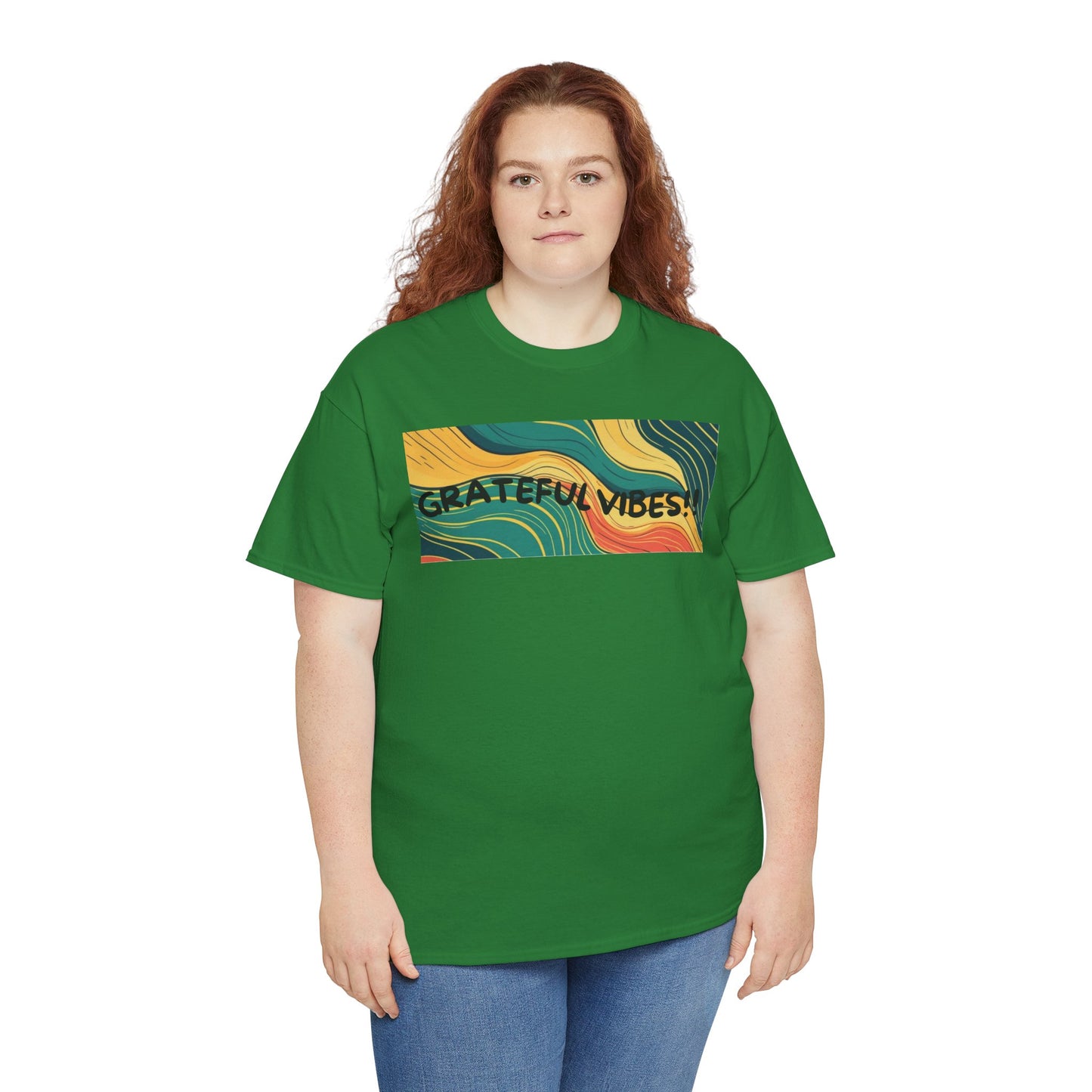 Grateful Vibes Unisex Heavy Cotton Tee – Positive Energy T-Shirt | Shop With Ara