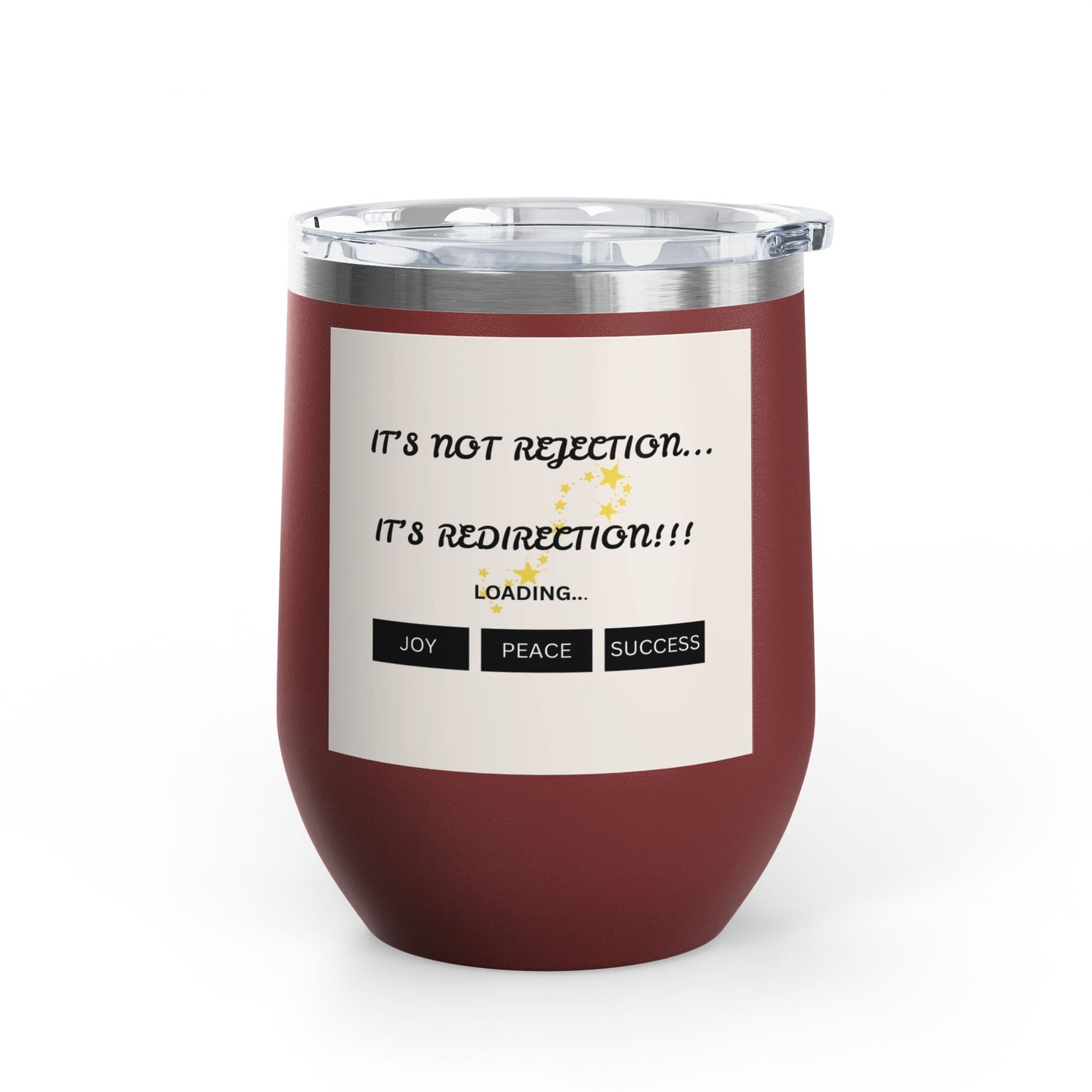 Motivational Wine Tumbler – Joyful Quotes Insulated Cup | Inspirational Gift | Shop With Ara