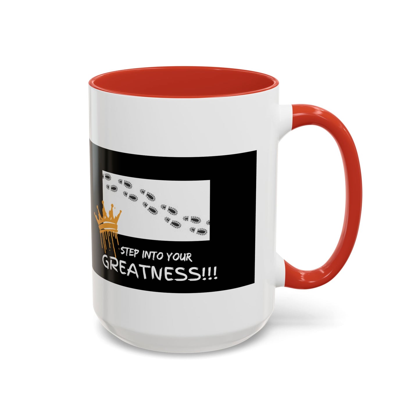 Mug with motivational quote 'Step into your greatness!!!' | Shop with Ara