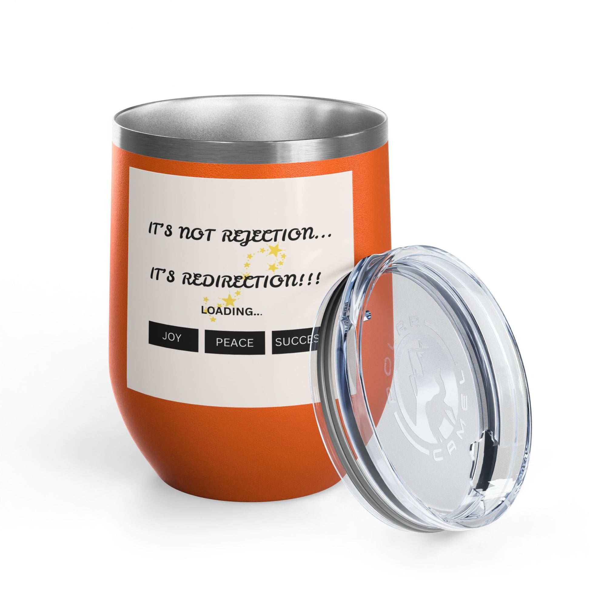 Orange tumbler with motivational quote  | Shop With Ara