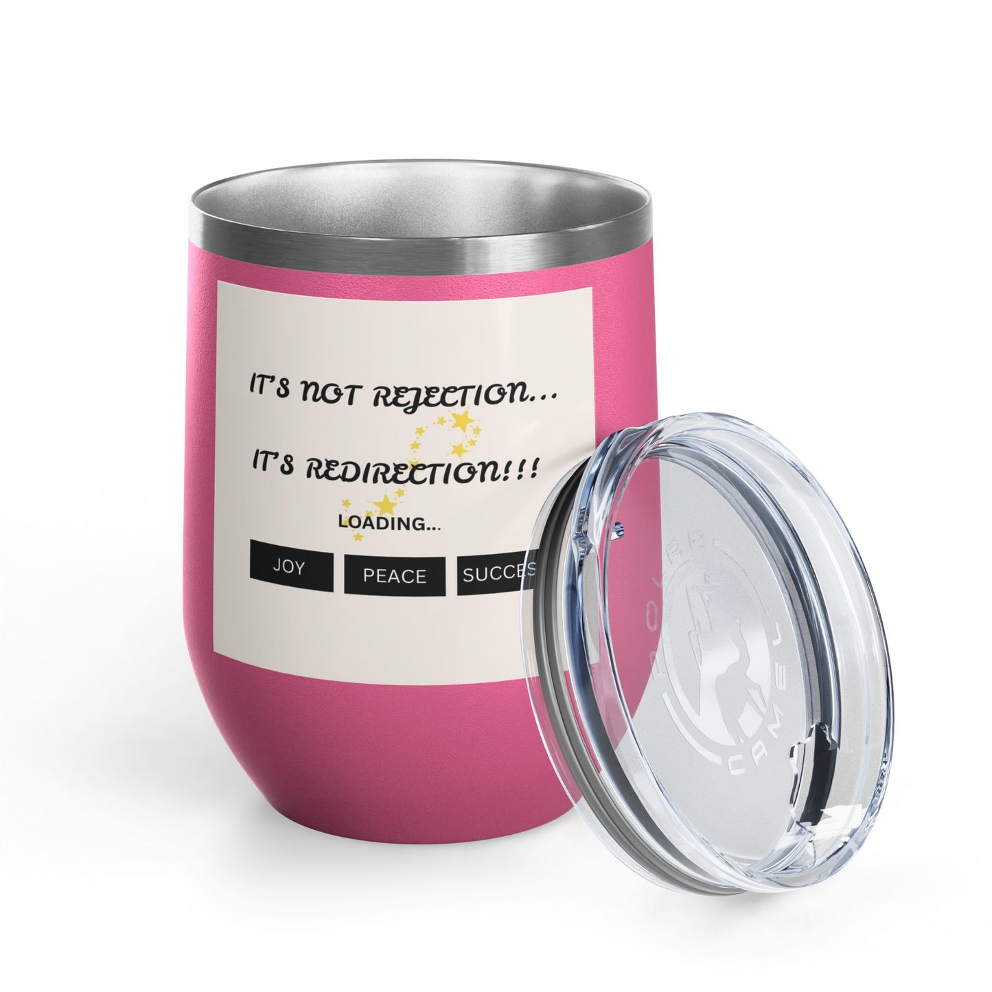 Pink tumbler with motivational quote  | Shop With Ara