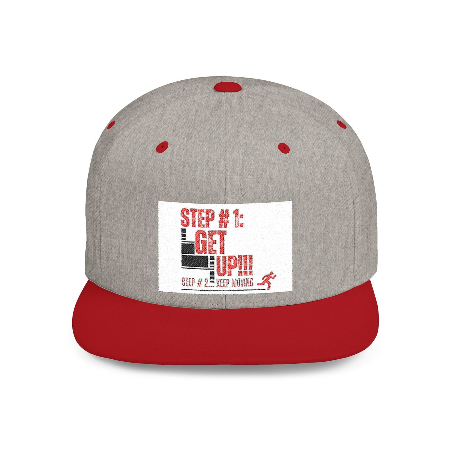 Get Up Keep Moving Flat Bill Snapback – Motivational Fitness Cap | Shop With Ara