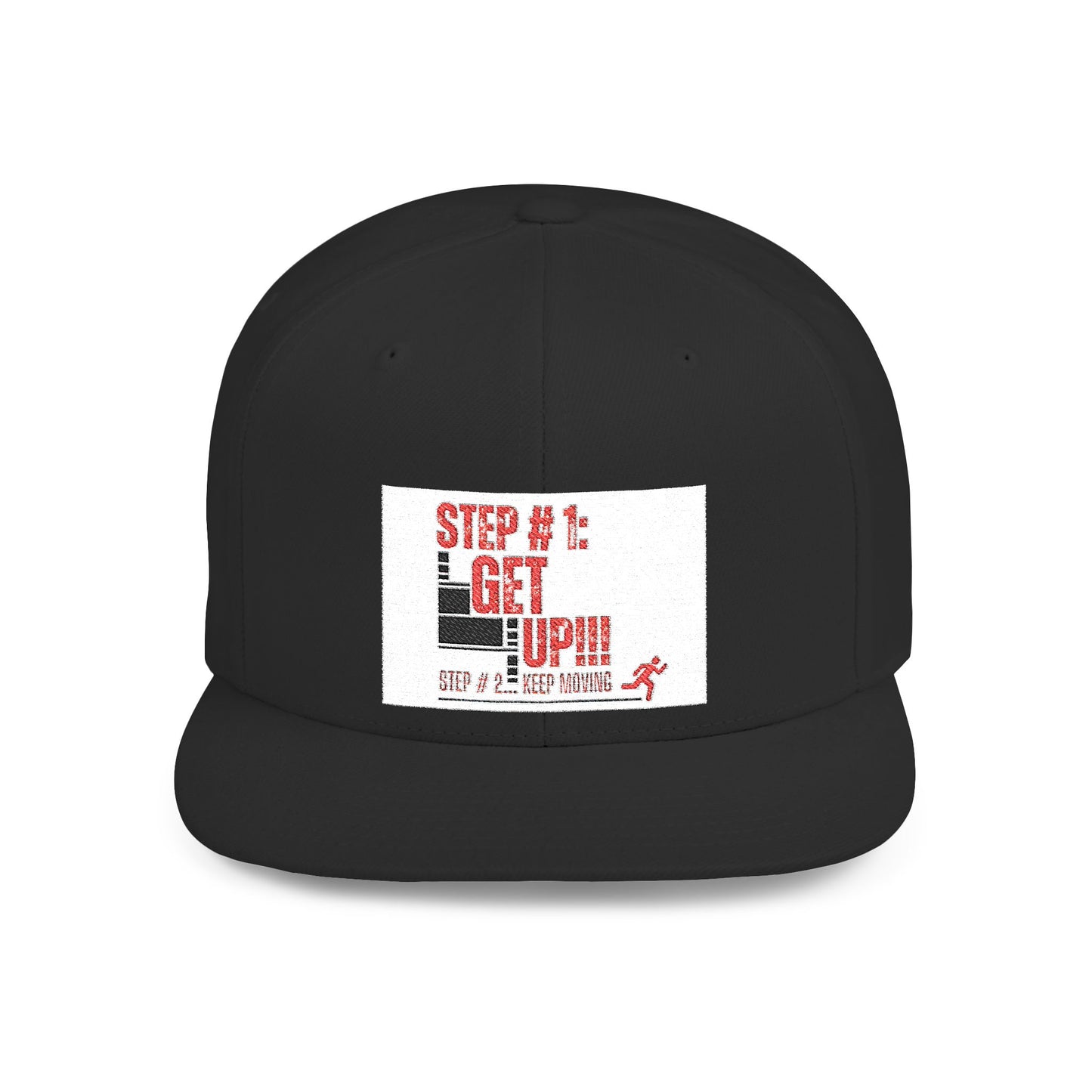 Get Up Keep Moving Flat Bill Snapback – Motivational Fitness Cap | Shop With Ara