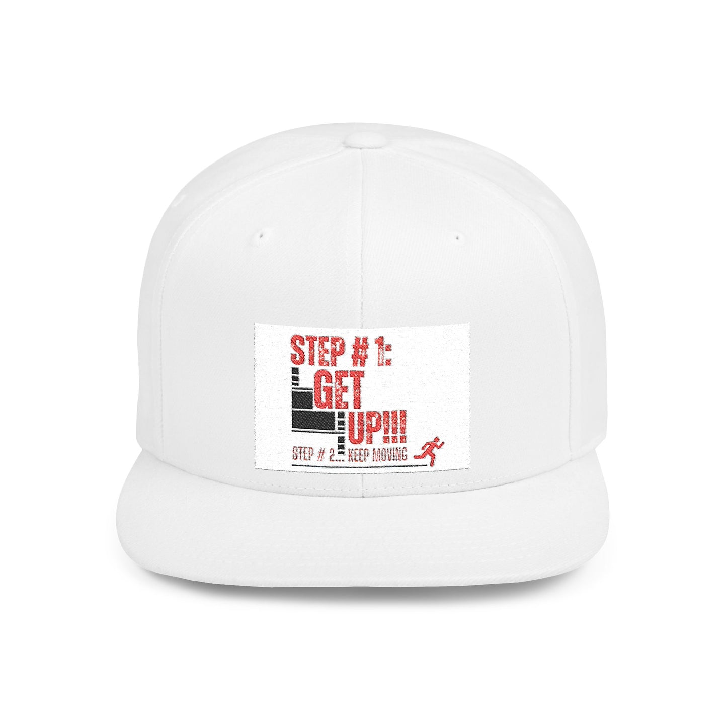 Get Up Keep Moving Flat Bill Snapback – Motivational Fitness Cap | Shop With Ara