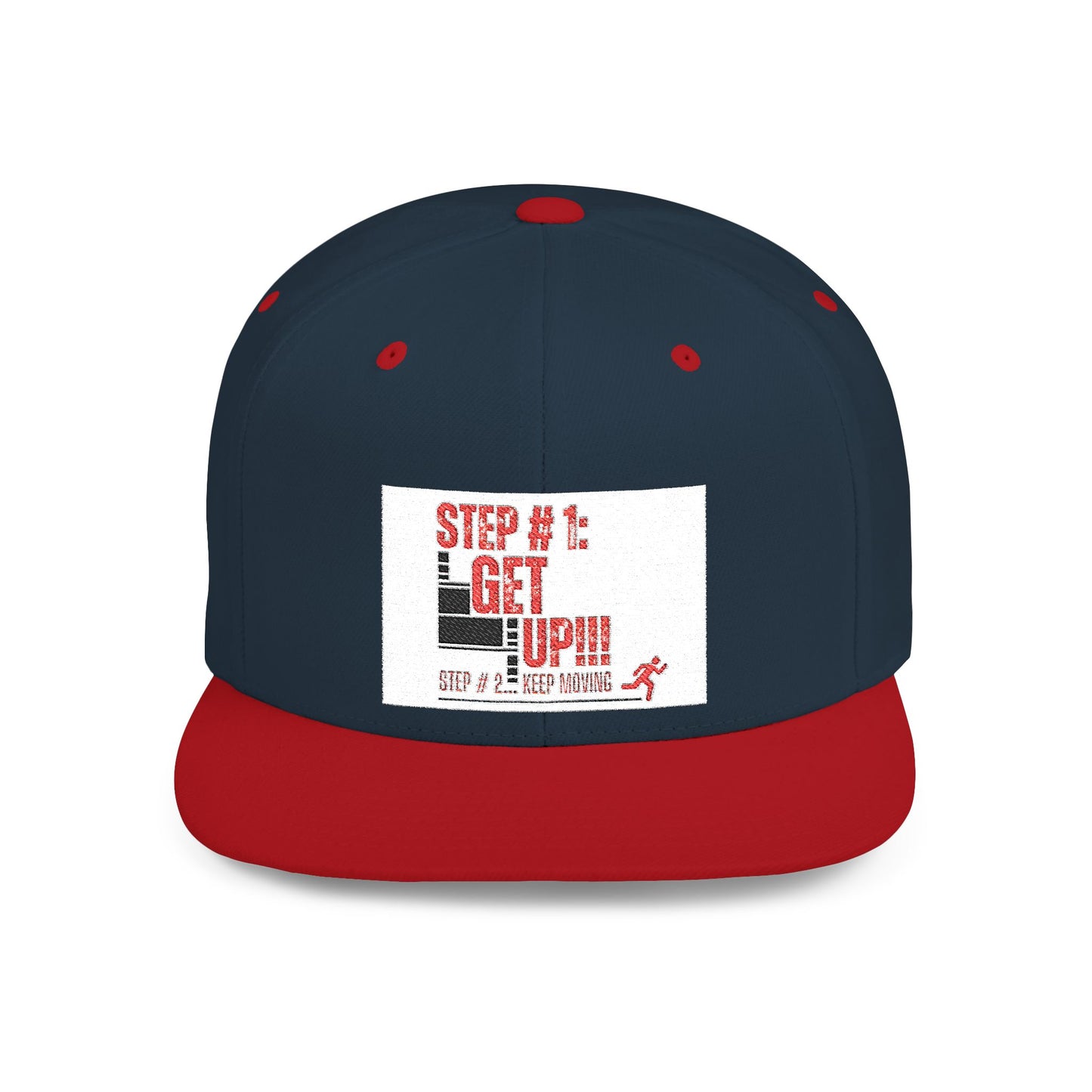 Get Up Keep Moving Flat Bill Snapback – Motivational Fitness Cap | Shop With Ara