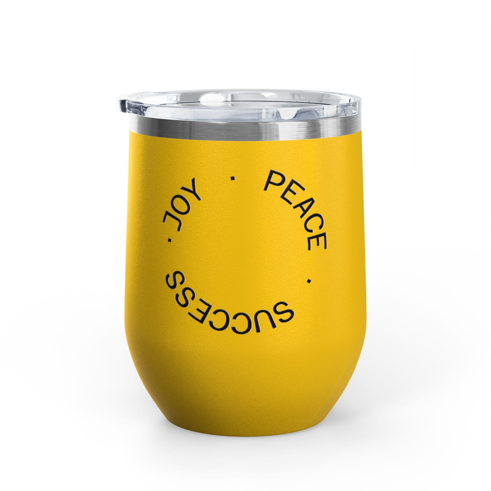 Yellow tumbler with motivational text  | Shop With Ara