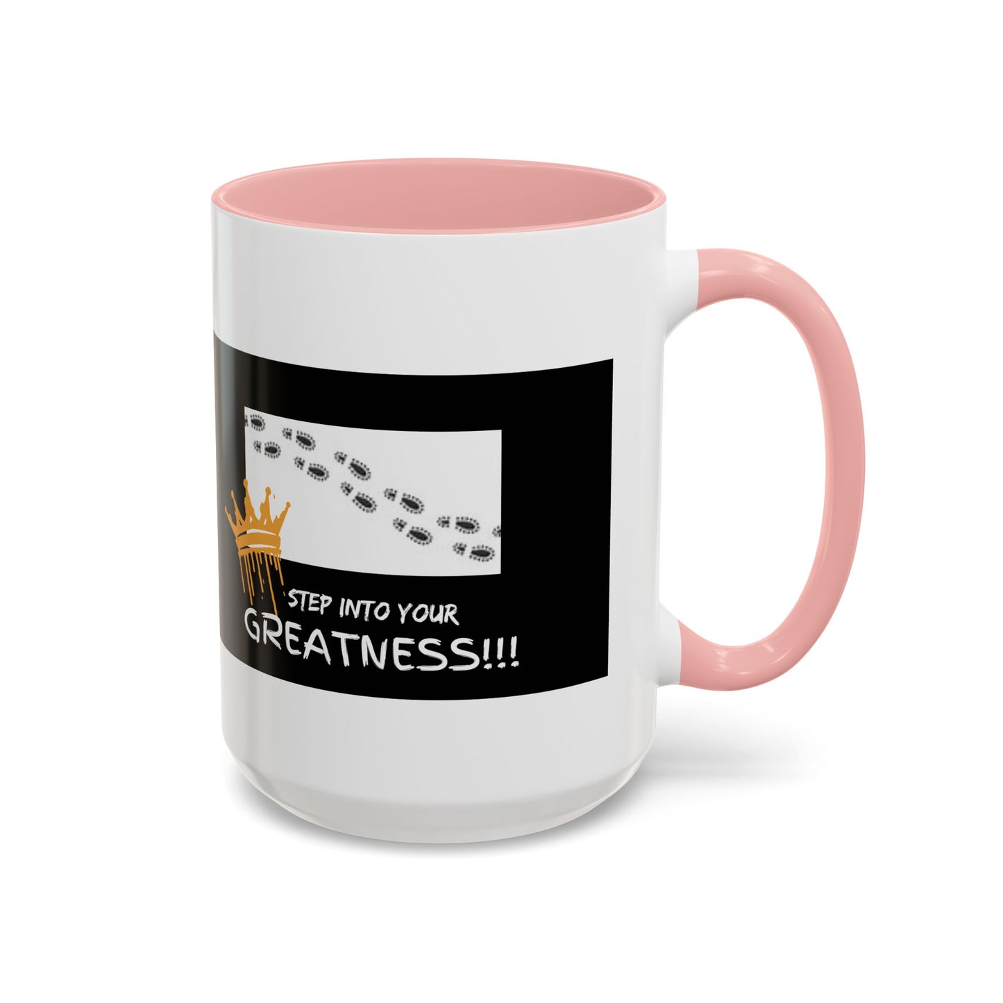 Mug with motivational quote 'Step into your greatness!!!' | Shop with Ara