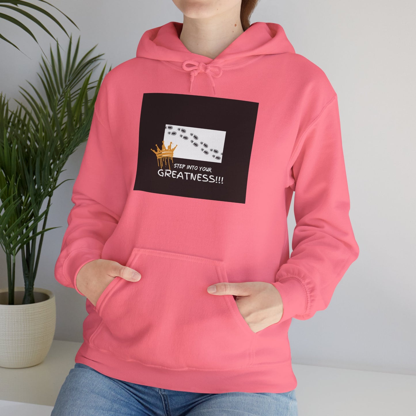 Pink hoodie with a motivational quote design, | Shop With Ara