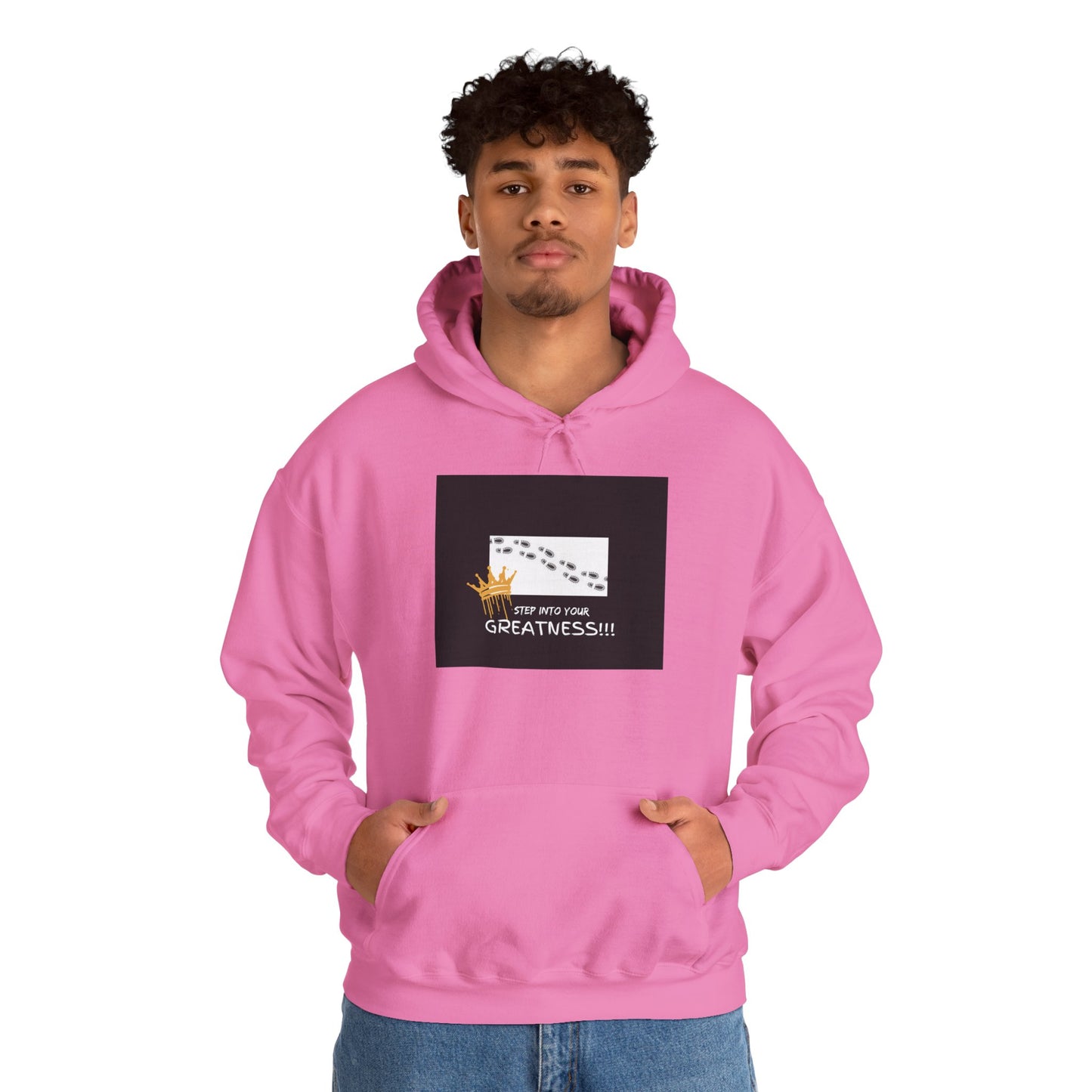 Pink hoodie with a graphic design  | Shop With Ara