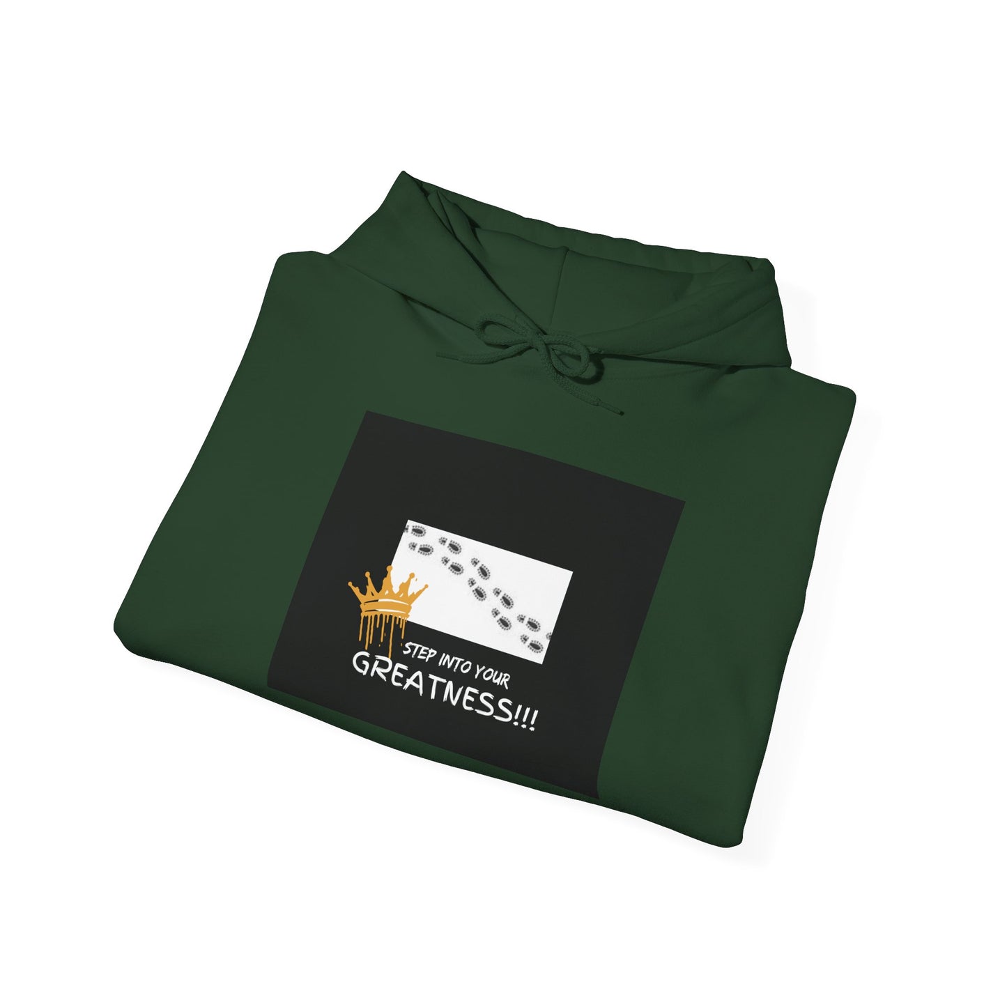 Green hoodie with a black graphic and text  | Shop With Ara