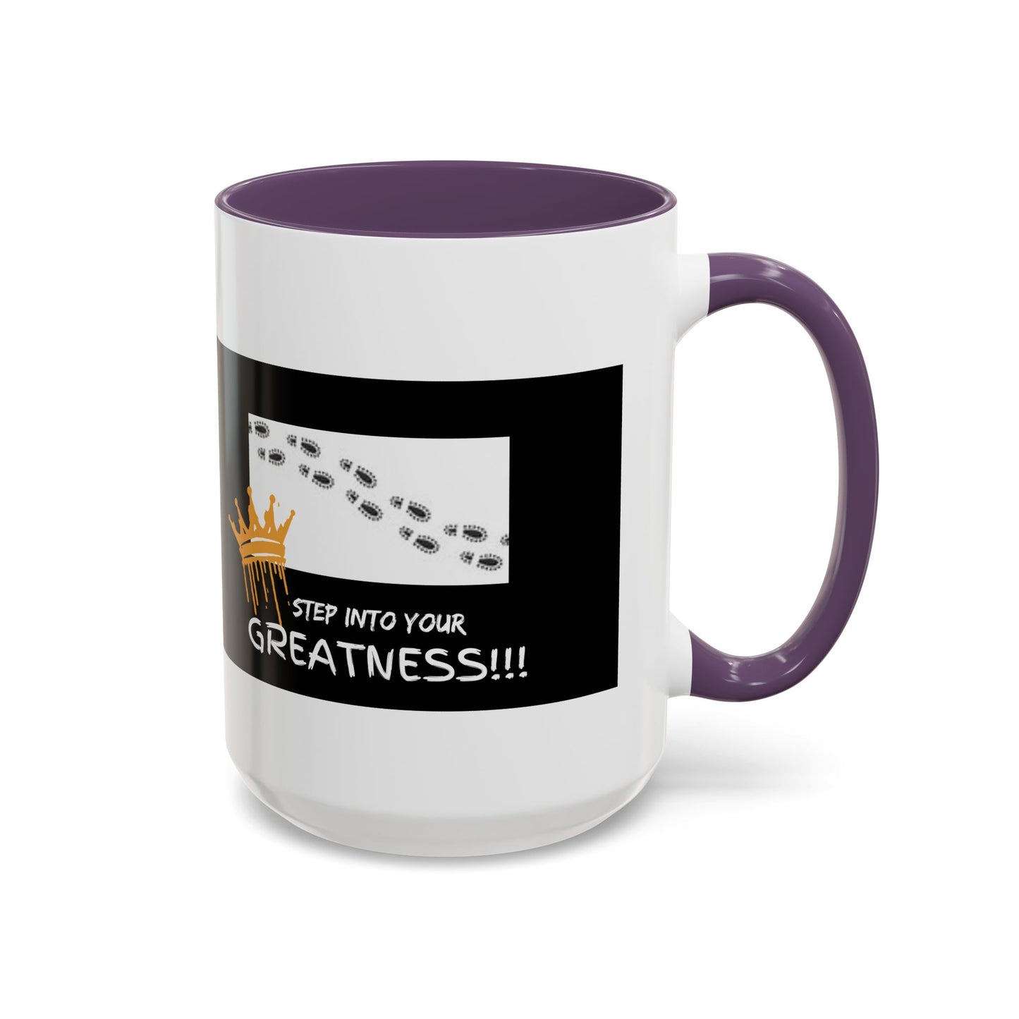 Mug with motivational quote 'Step into your greatness!!!' | Shop with Ara