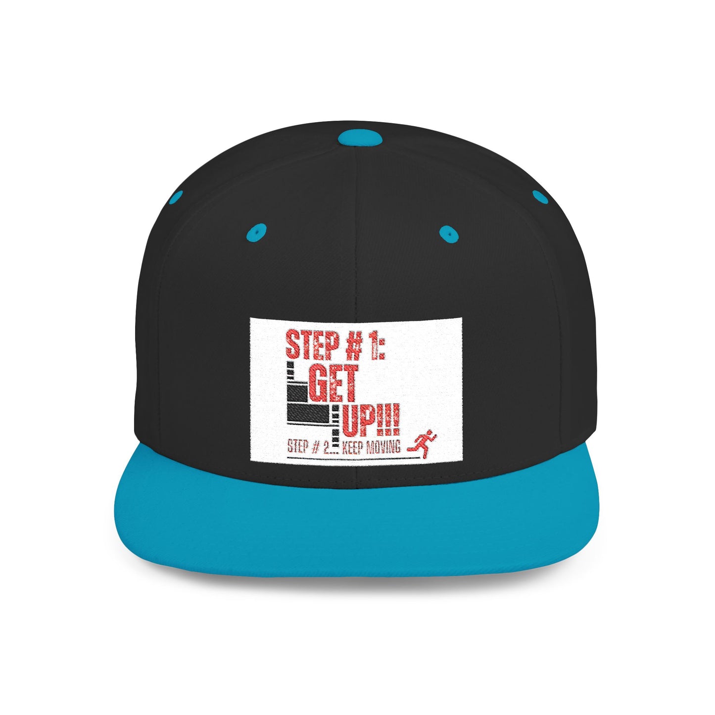 Get Up Keep Moving Flat Bill Snapback – Motivational Fitness Cap | Shop With Ara