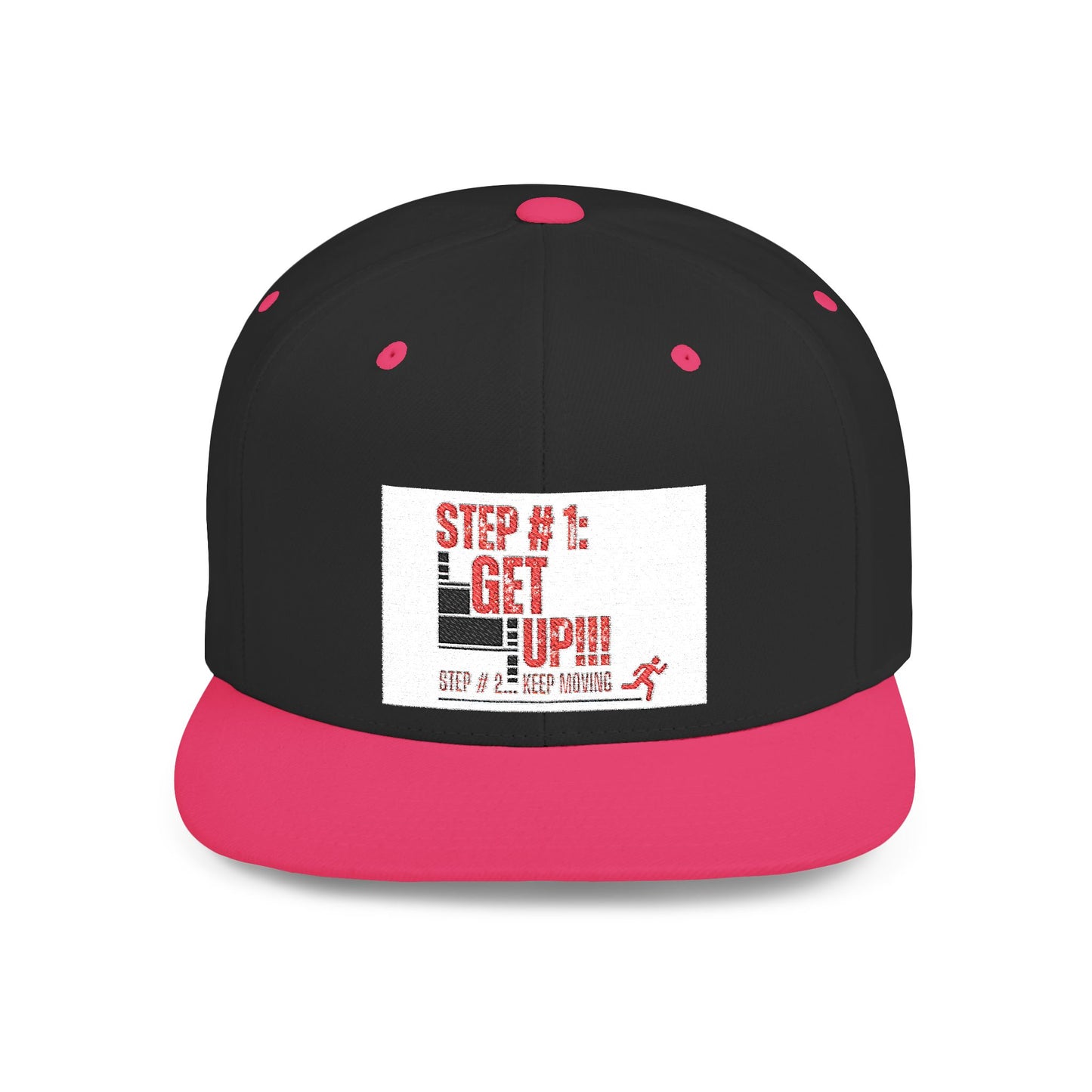Get Up Keep Moving Flat Bill Snapback – Motivational Fitness Cap | Shop With Ara