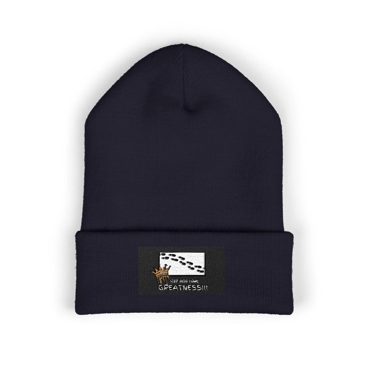 Step Into Your Greatness Embroidered Beanie – Inspirational Winter Hat | Shop With Ara