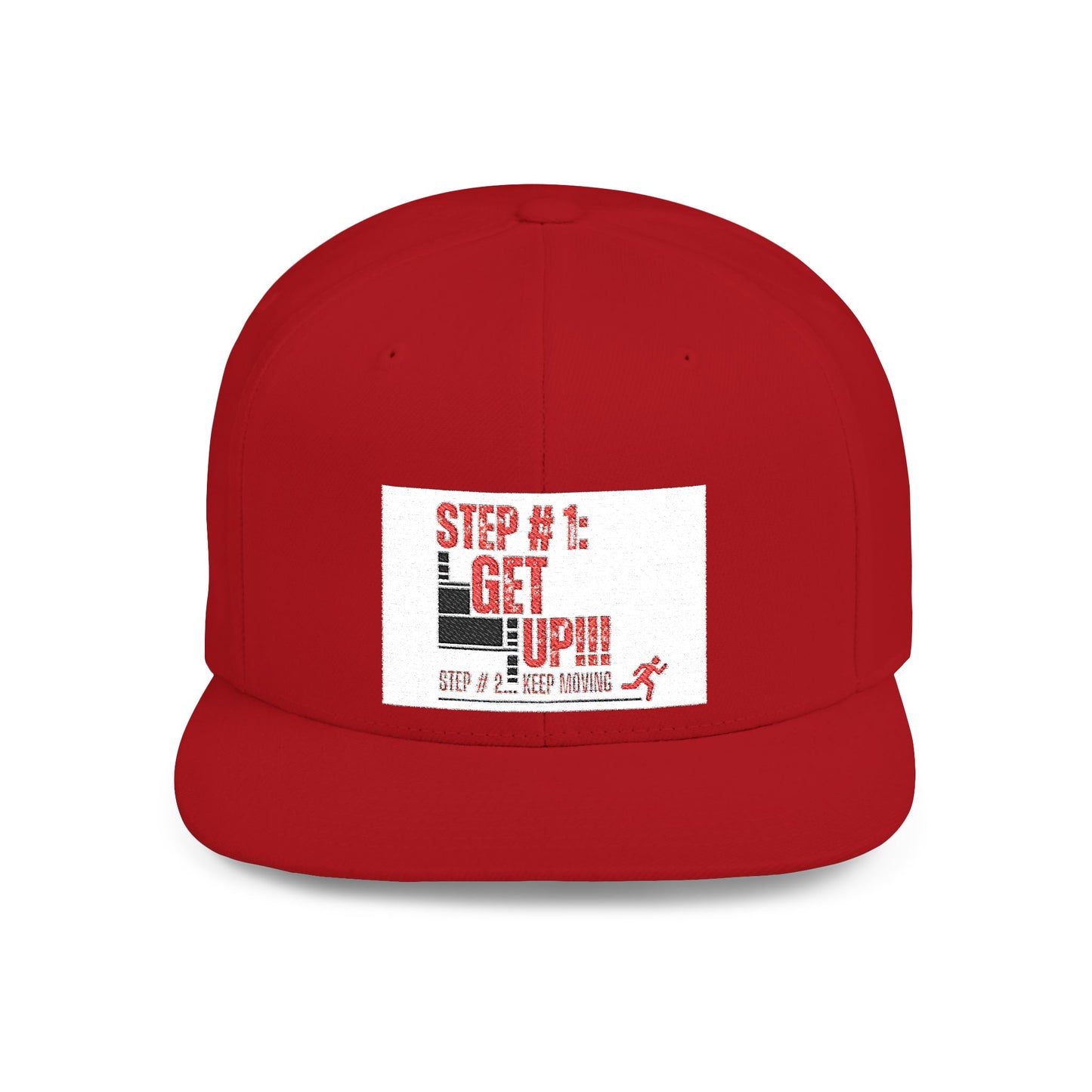 Get Up Keep Moving Flat Bill Snapback – Motivational Fitness Cap | Shop With Ara