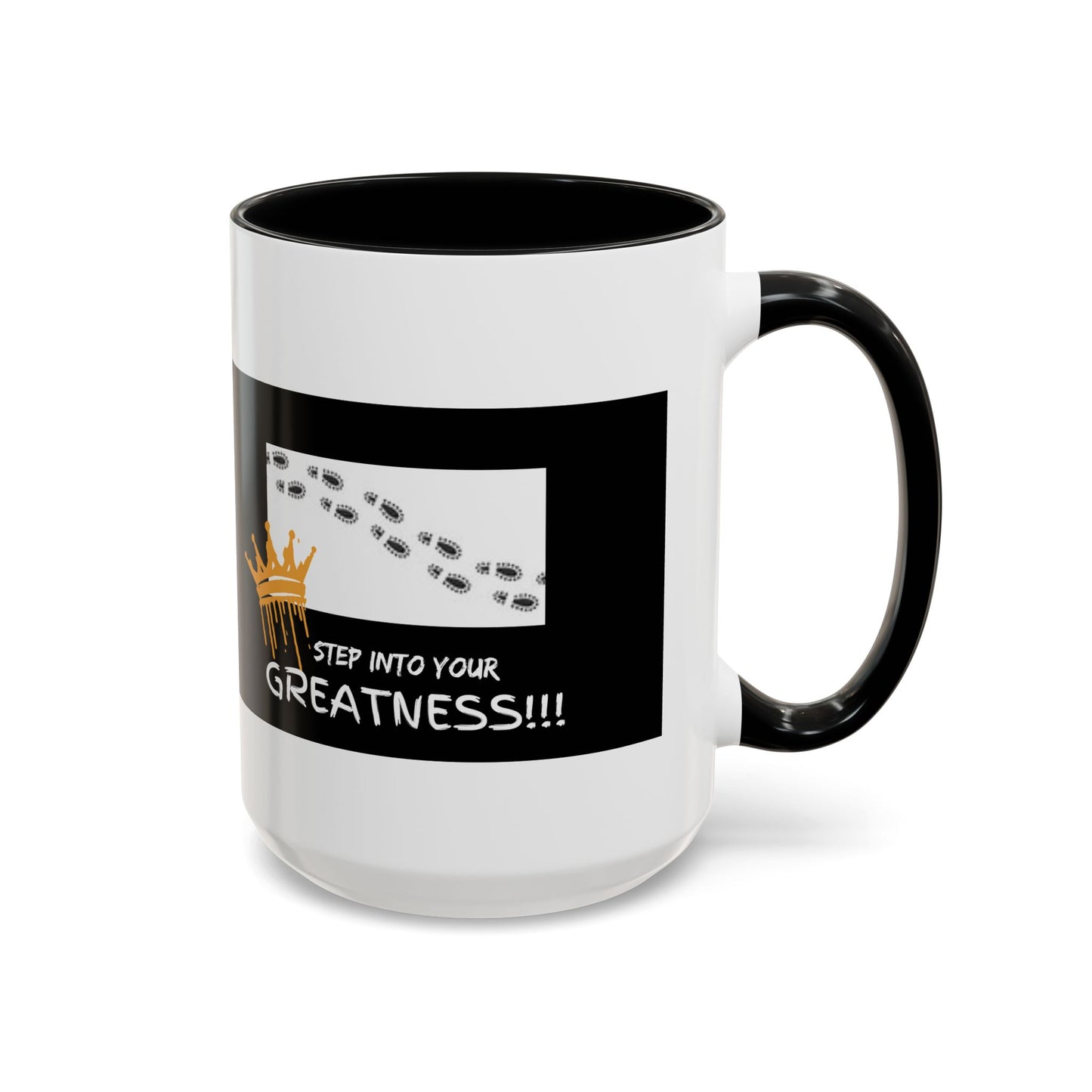 Mug with motivational quote 'Step into your greatness!!!' | Shop with Ara