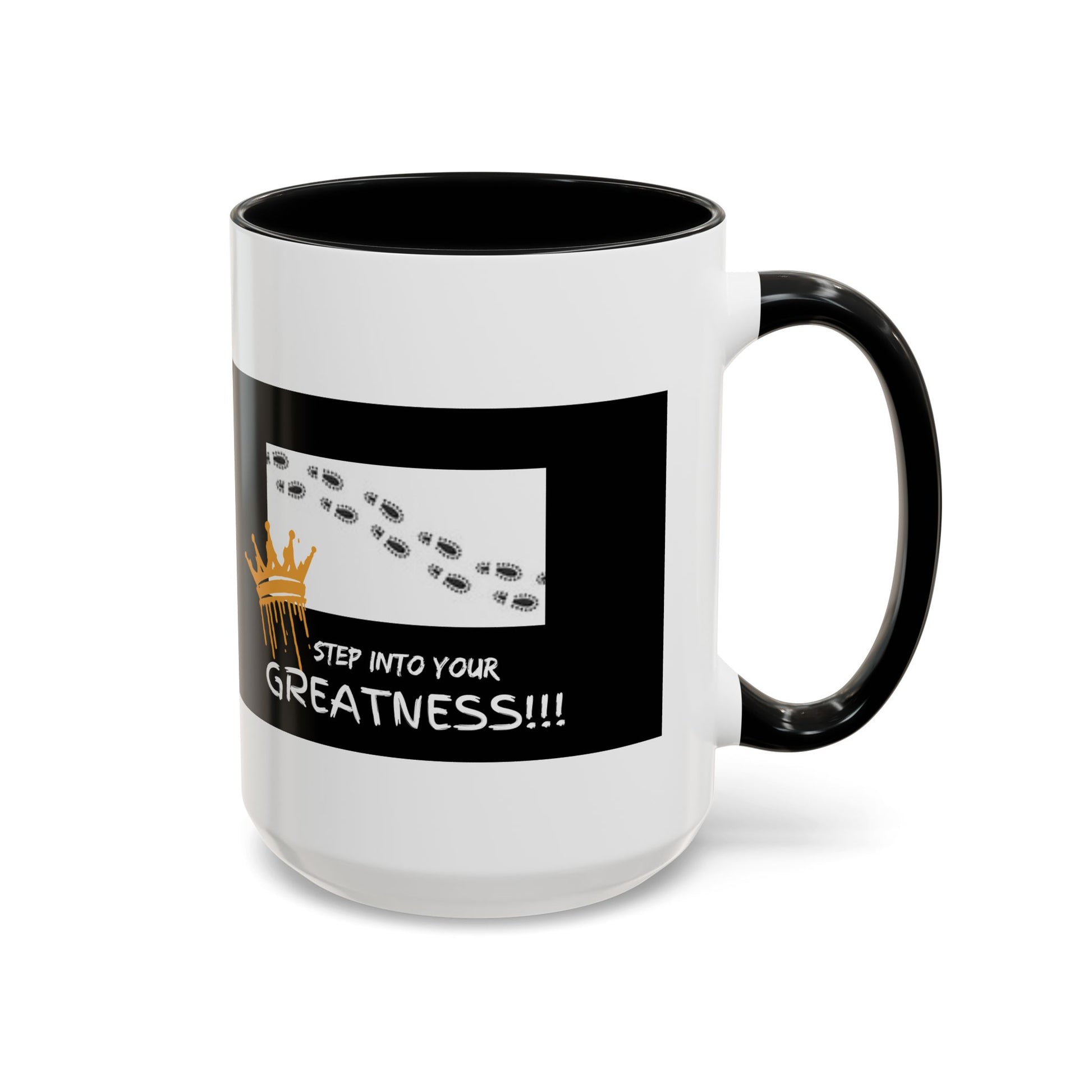 Mug with motivational quote 'Step into your greatness!!!' | Shop with Ara
