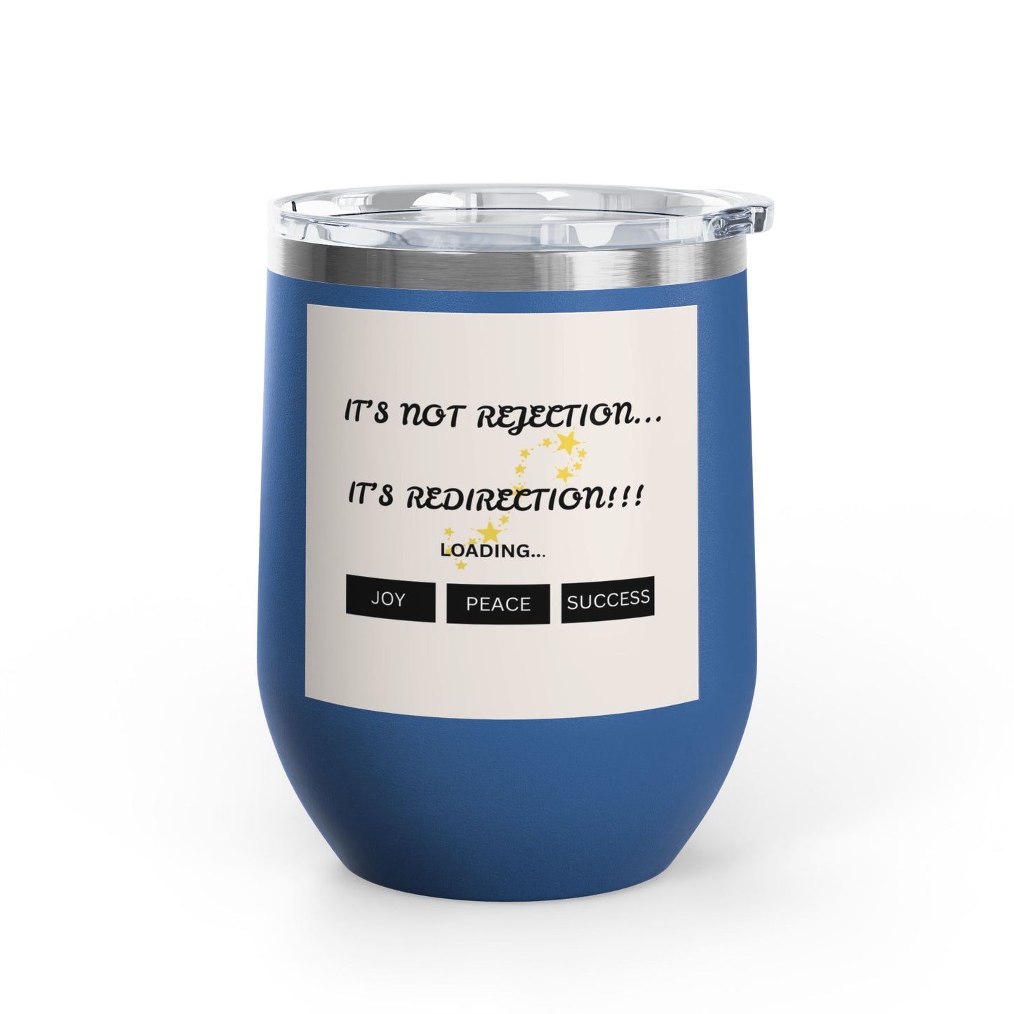 Blue insulated tumbler with motivational quote | Shop with Ara