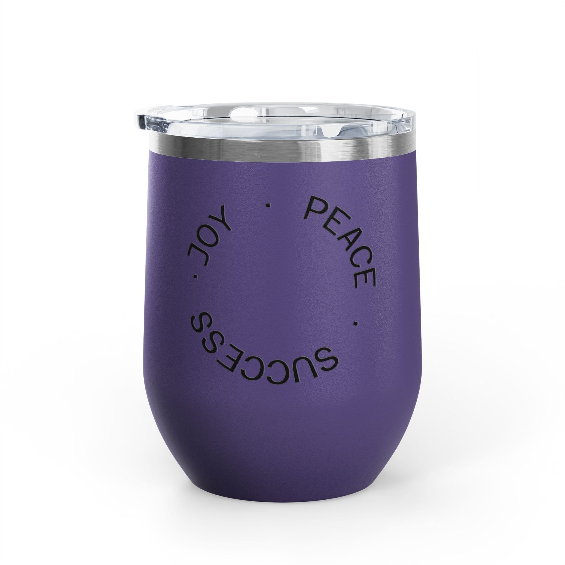 Purple tumbler with motivational phrases  | Shop With Ara
