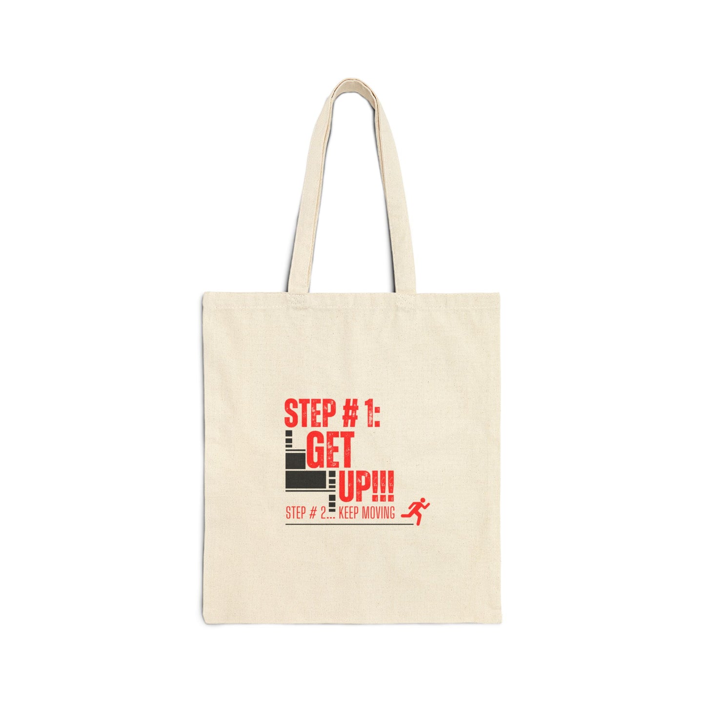 Get Up & Keep Moving Canvas Tote Bag – Eco-Friendly Gym Bag & Daily Carry | Shop With Ara