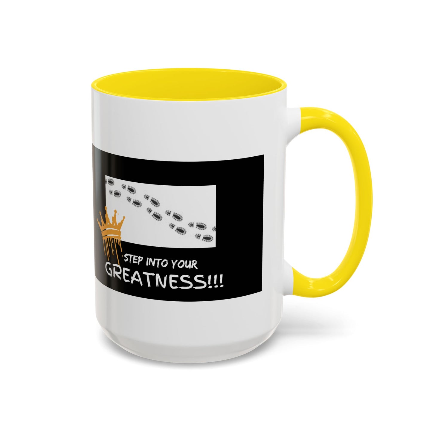 Mug with motivational quote 'Step into your greatness!!!' | Shop with Ara