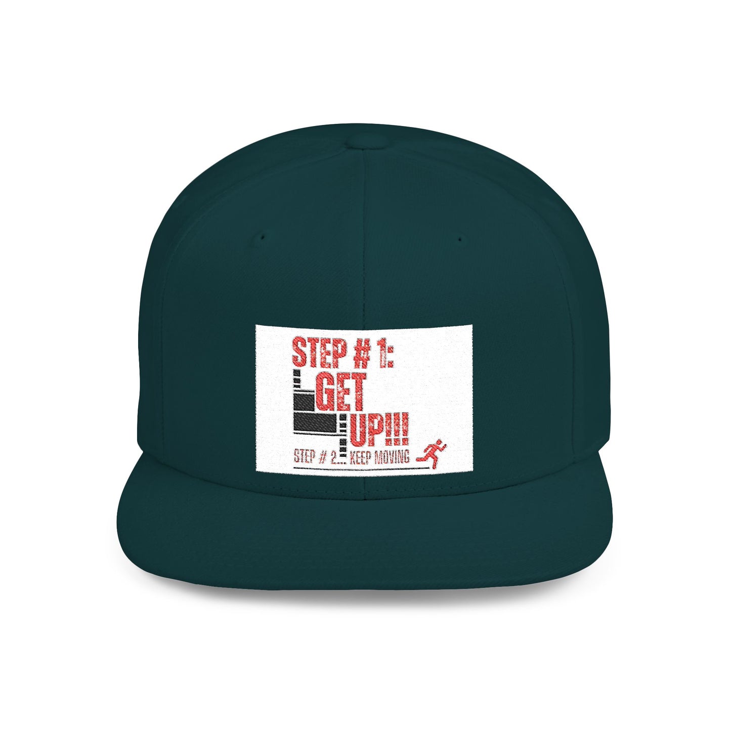 Get Up Keep Moving Flat Bill Snapback – Motivational Fitness Cap | Shop With Ara