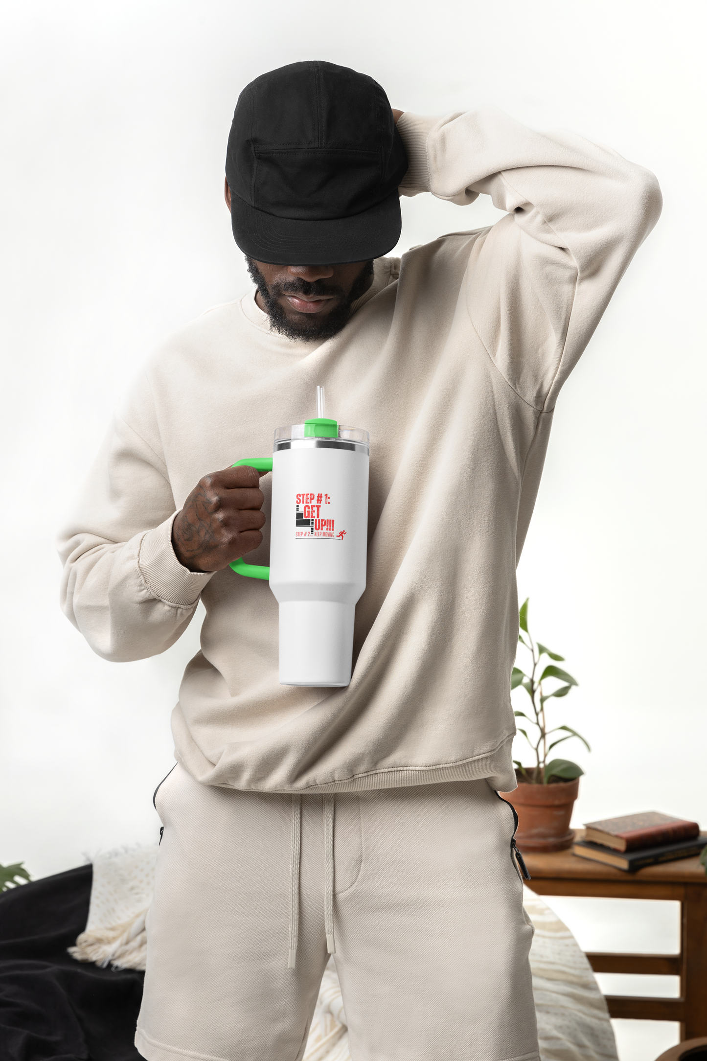 Get Up Keep Moving 40oz Motivational Tumbler – Gym & Travel Drinkware | Shop With Ara