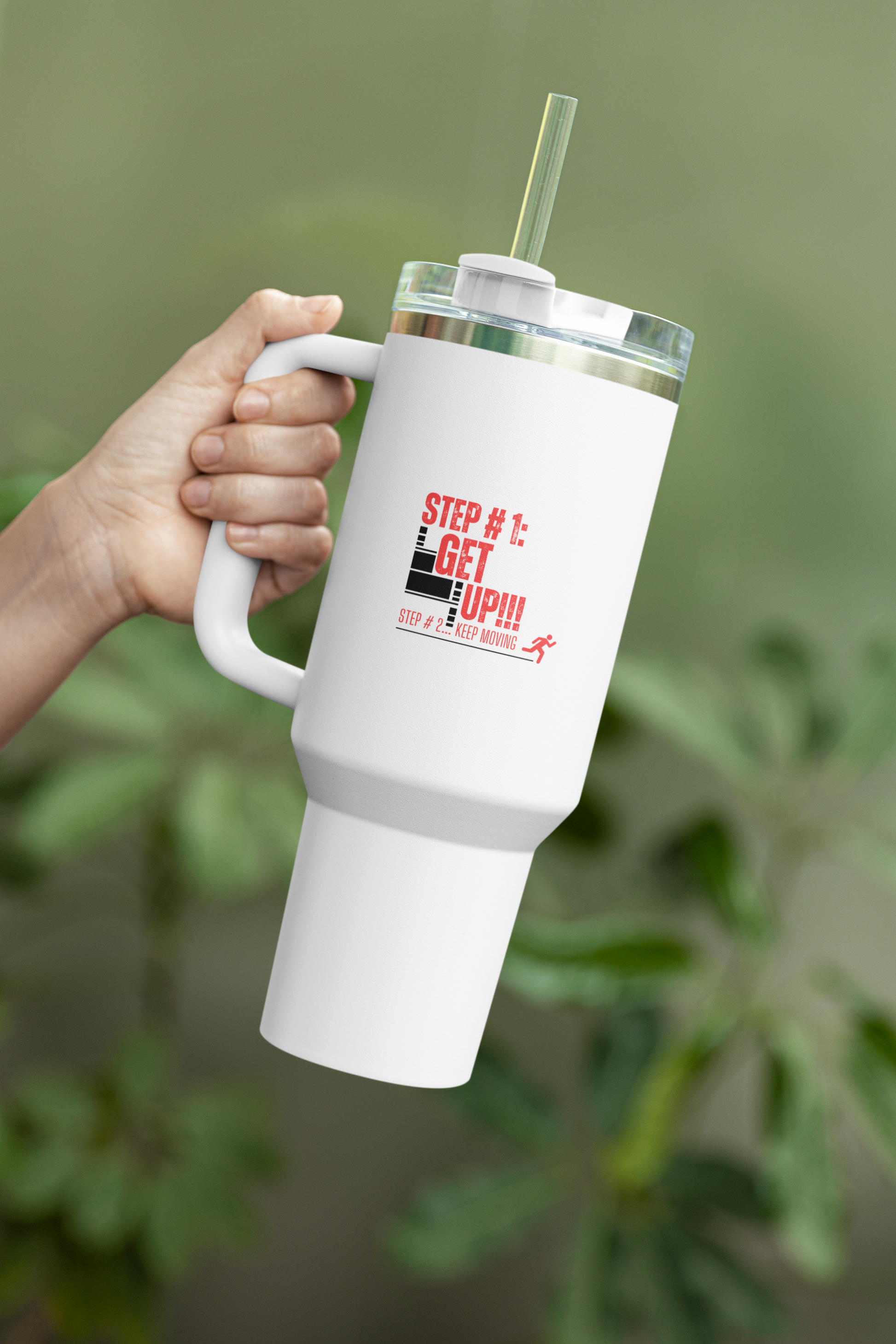 Get Up Keep Moving 40oz Motivational Tumbler – Gym & Travel Drinkware | Shop With Ara