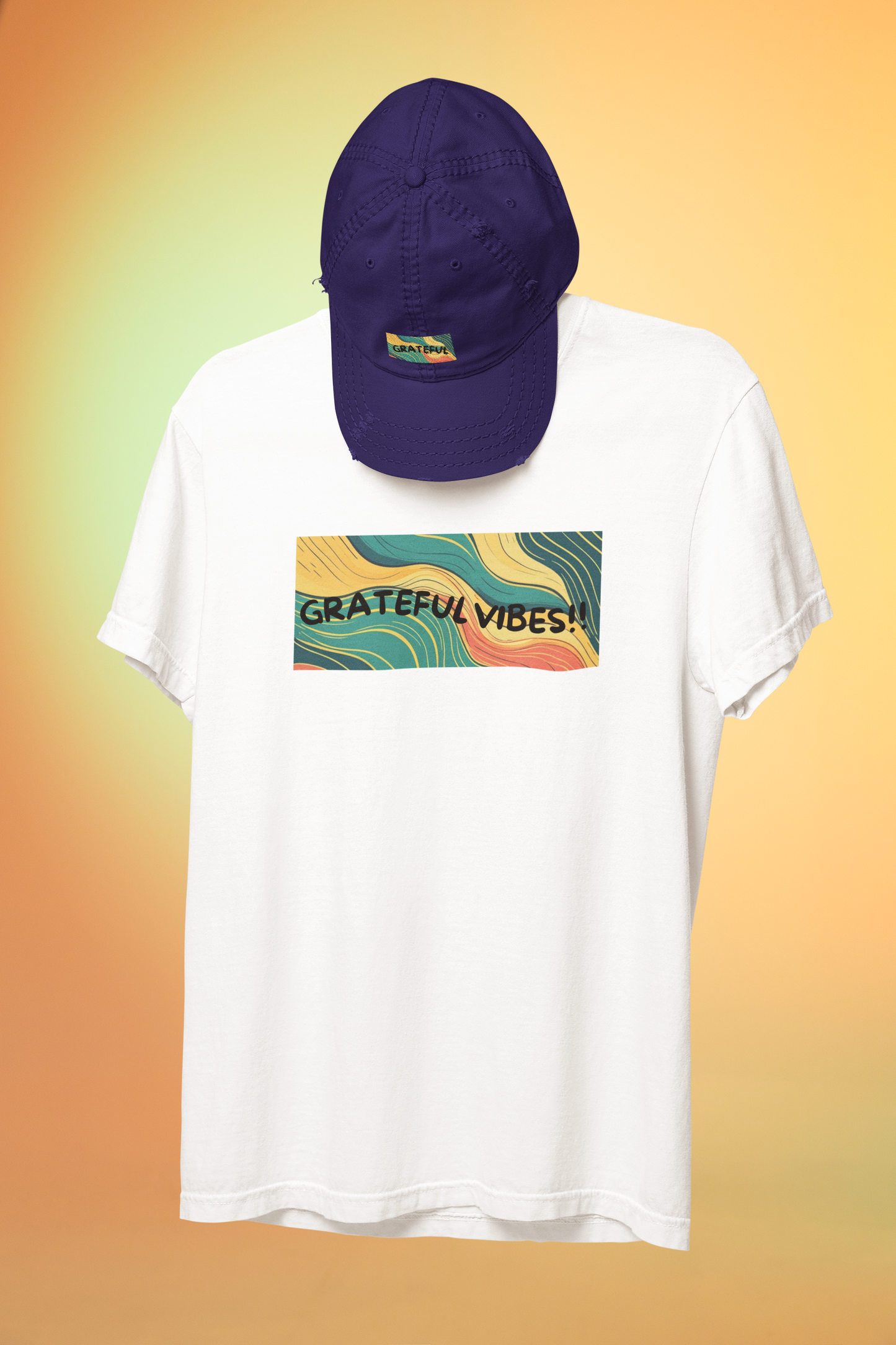 Grateful Vibes Unisex Heavy Cotton Tee – Positive Energy T-Shirt | Shop With Ara