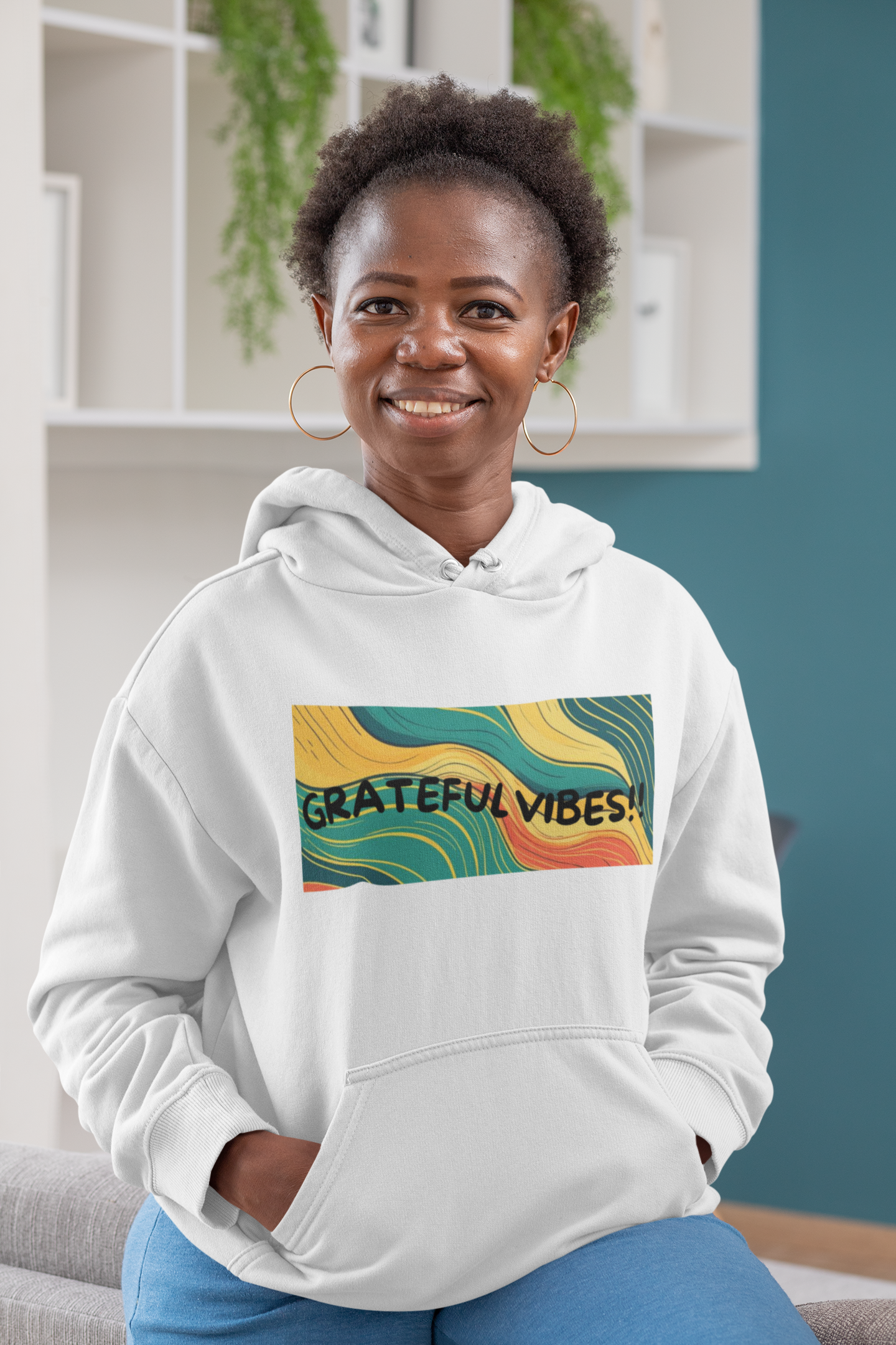 Grateful Vibes Motivational Hoodie – Positive Affirmation Apparel | Shop With Ara