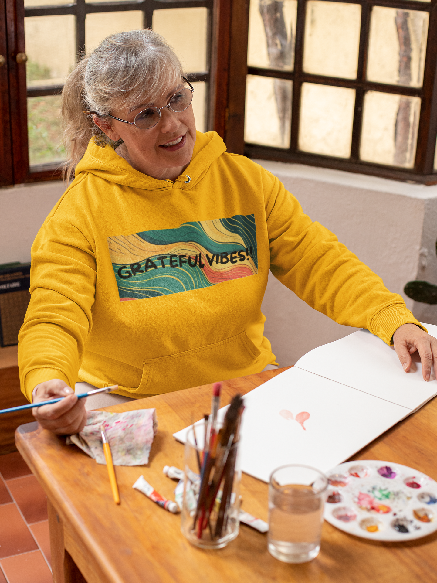 Grateful Vibes Motivational Hoodie – Positive Affirmation Apparel | Shop With Ara
