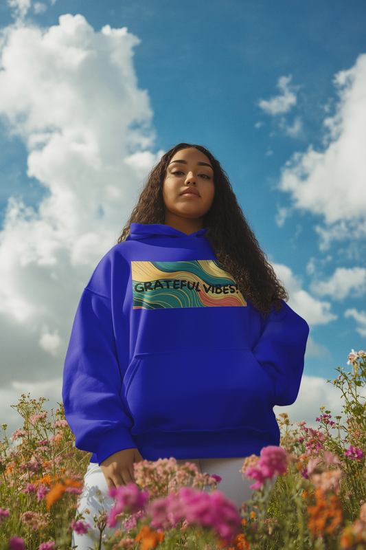 Grateful Vibes Motivational Hoodie – Positive Affirmation Apparel | Shop With Ara