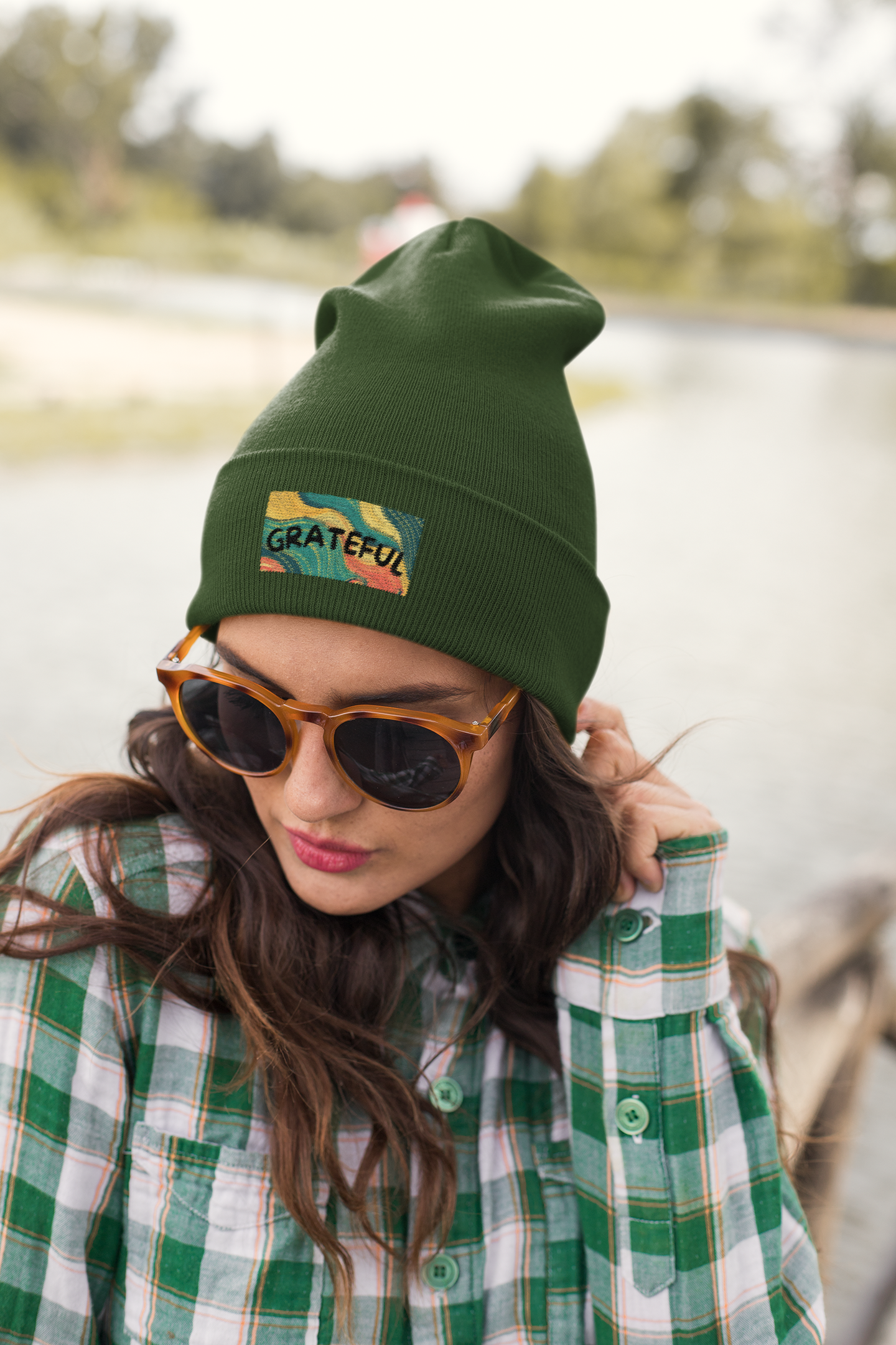 Grateful Embroidered Cuffed Beanie – Thoughtful Gift for Friends | Shop With Ara