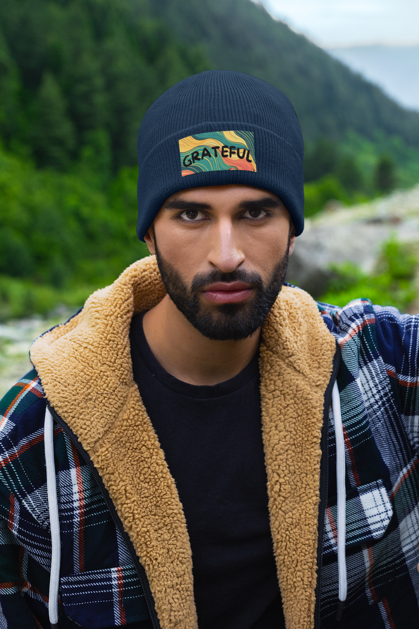 Grateful Embroidered Cuffed Beanie – Thoughtful Gift for Friends | Shop With Ara