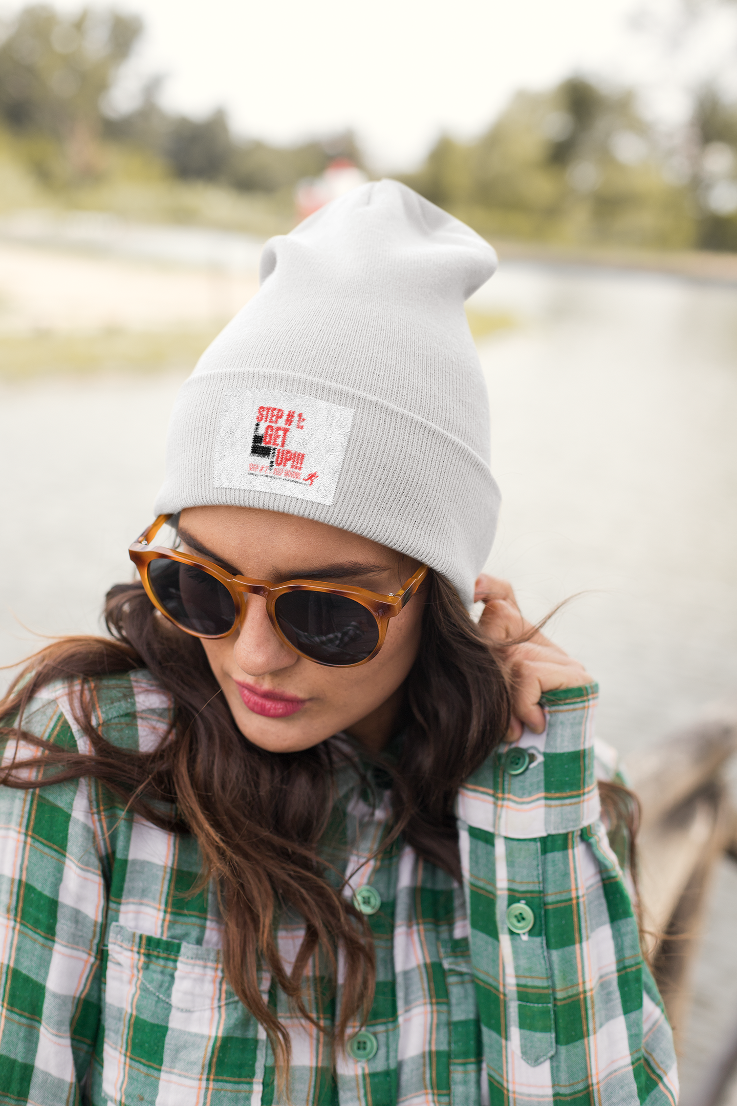 Keep Moving Embroidered Cuffed Beanie – Cozy Motivational Winter Hat | Shop With Ara