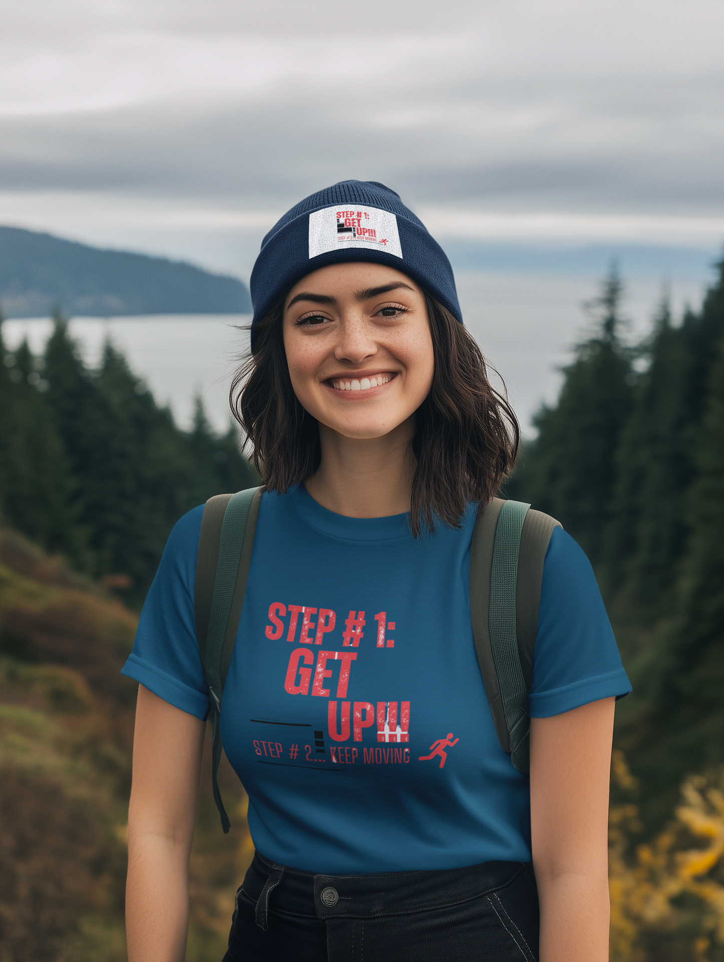 Keep Moving Embroidered Cuffed Beanie – Cozy Motivational Winter Hat | Shop With Ara