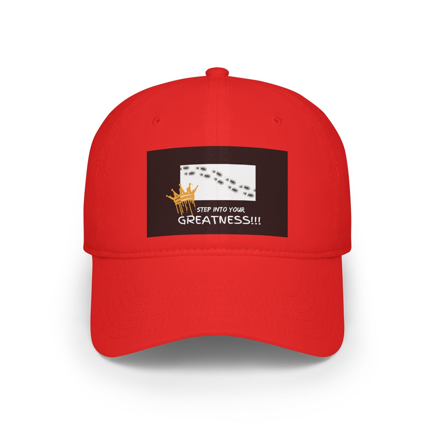 Red cap with a motivational patch | ShopWithAra