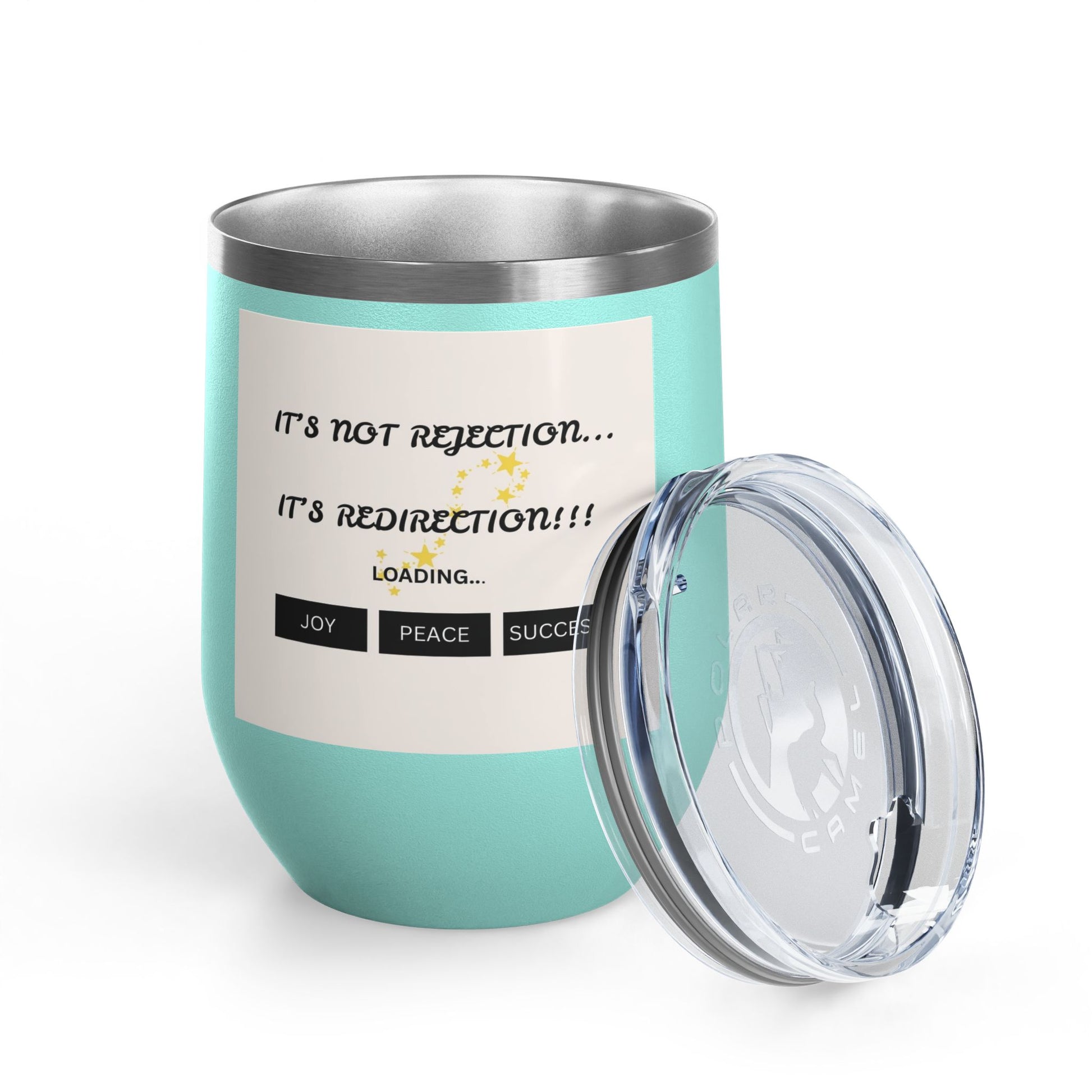Turquoise tumbler with motivational quote  | Shop With Ara