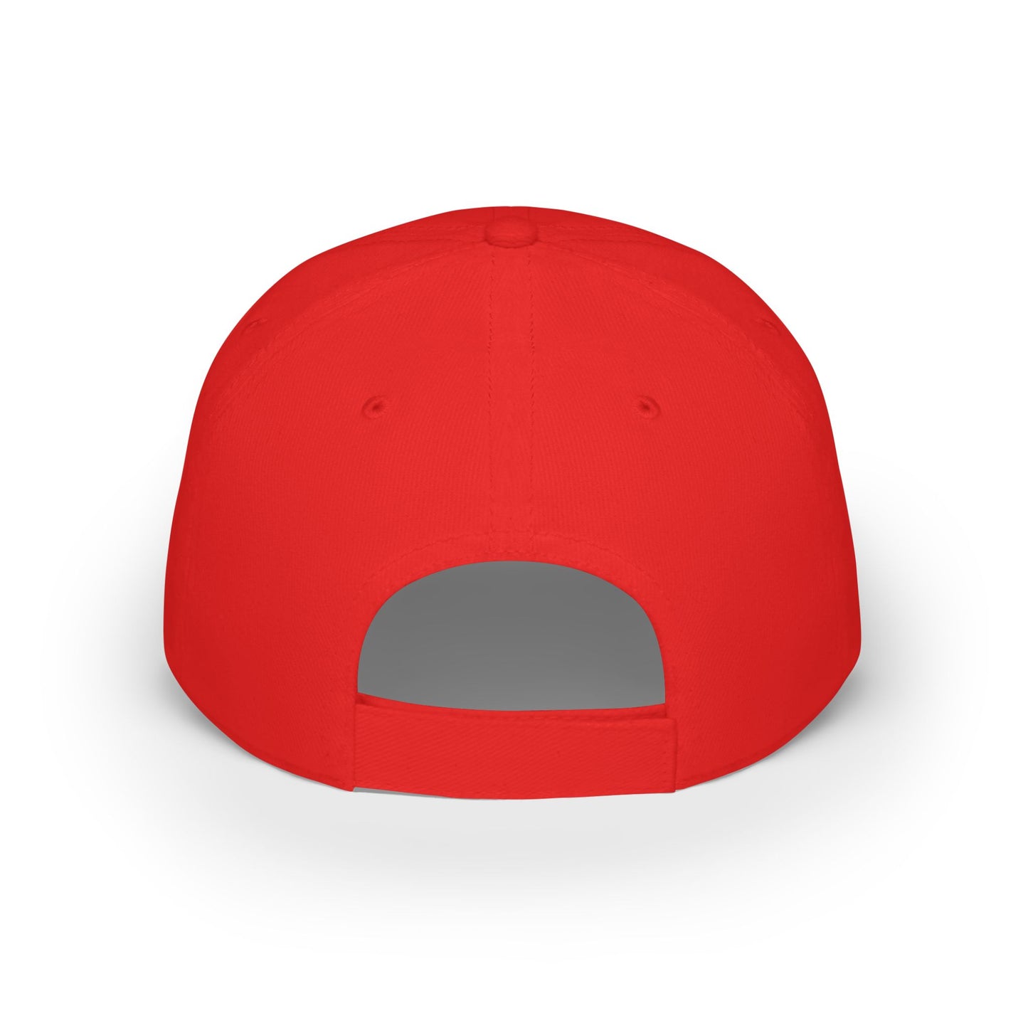 Red cap with a gray patch | ShopWithAra