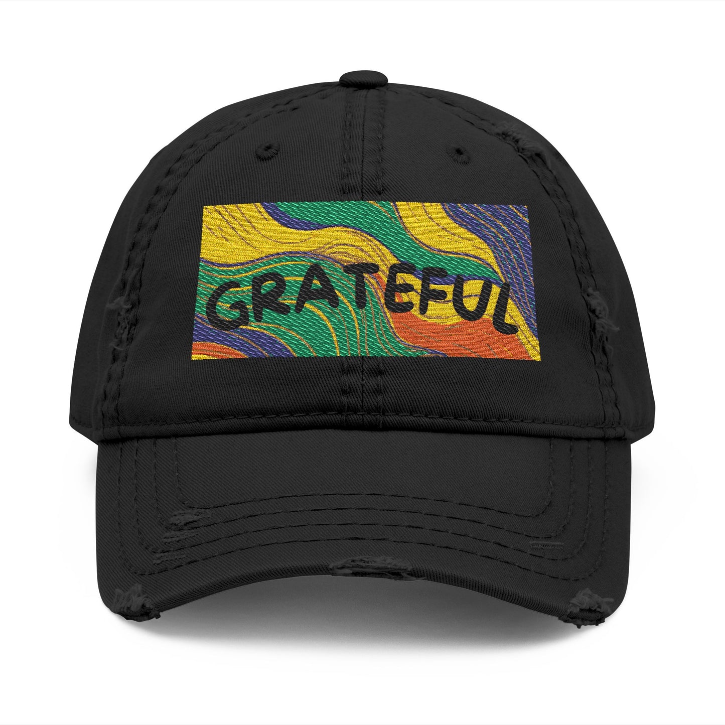 Grateful Distressed Embroidered Dad Hat – Uplifting Gift for Outdoor Lovers | Shop With Ara