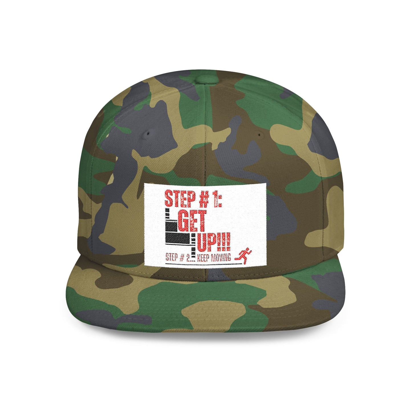 Get Up Keep Moving Flat Bill Snapback – Motivational Fitness Cap | Shop With Ara