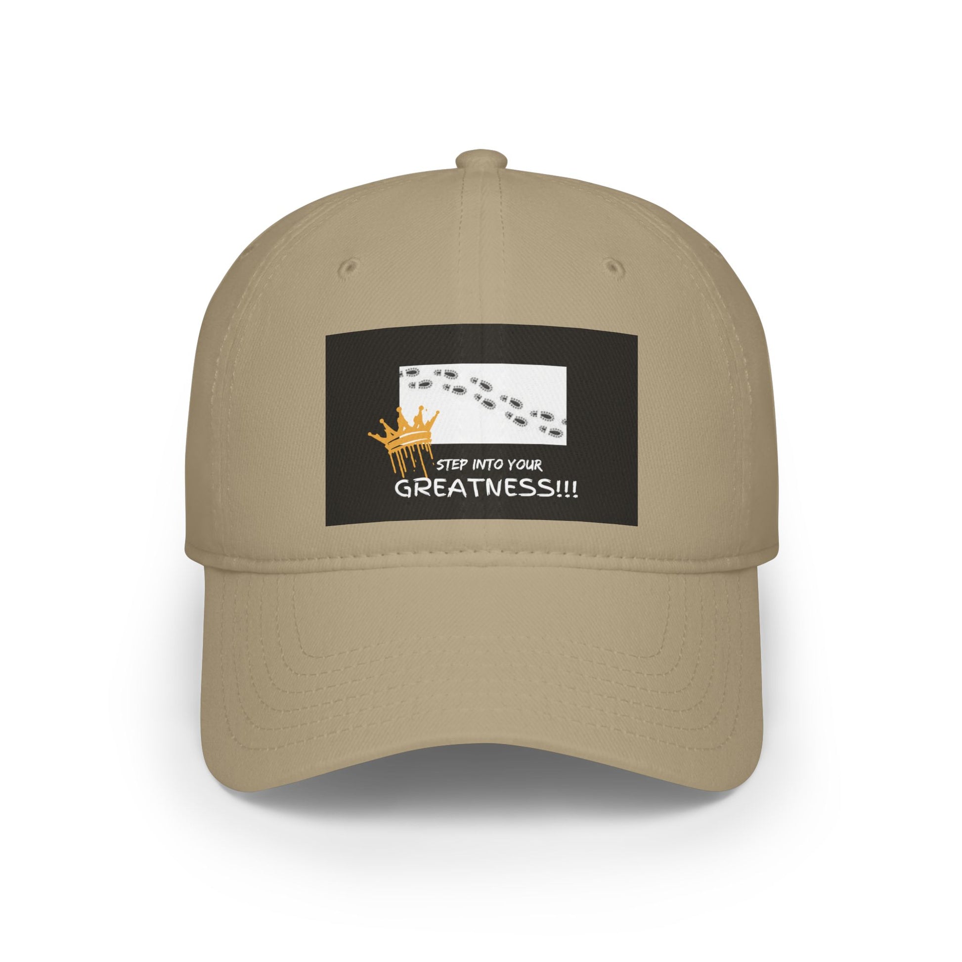 Beige cap with motivational patch | ShopWithAra