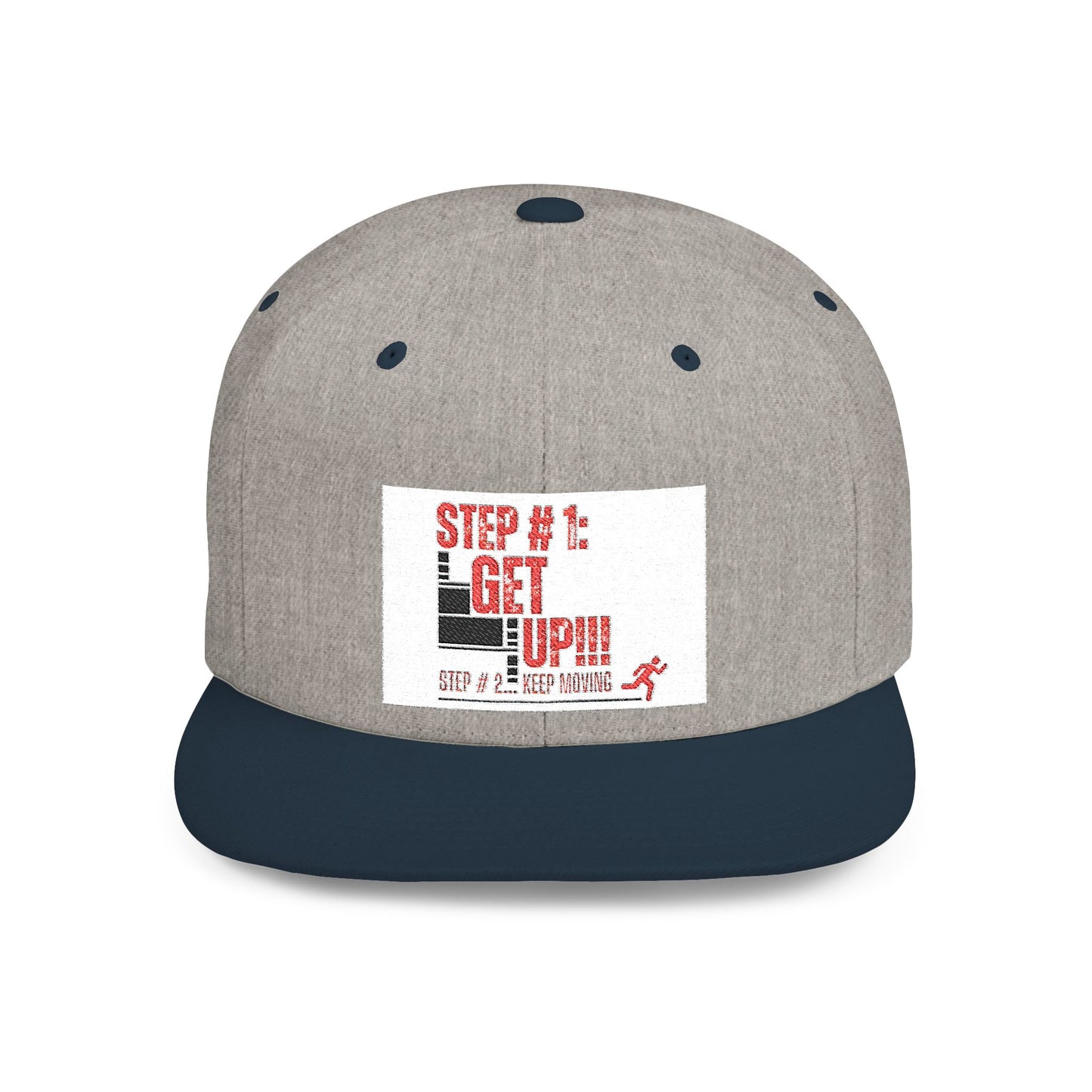 Get Up Keep Moving Flat Bill Snapback – Motivational Fitness Cap | Shop With Ara